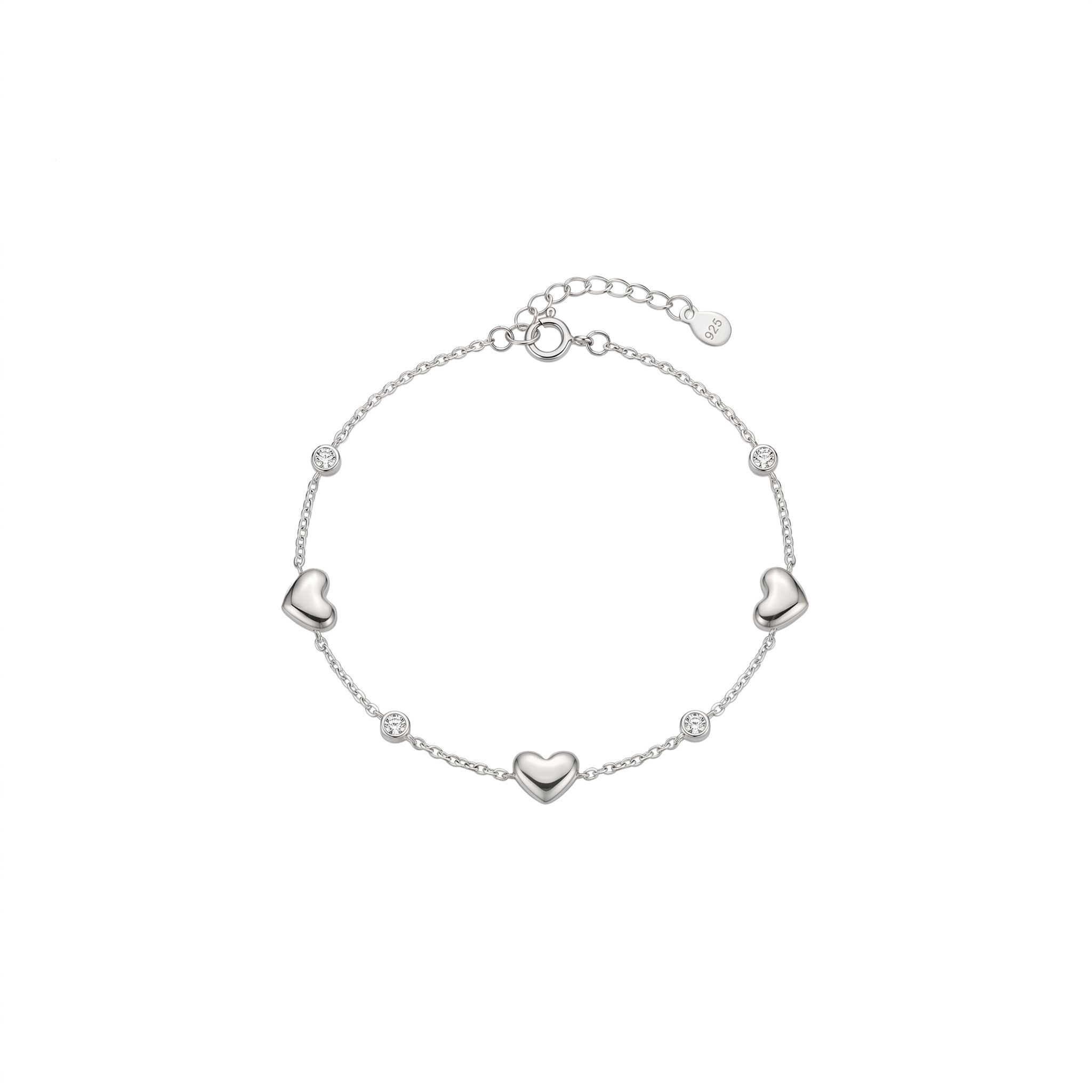 Bezel Heart Bracelet