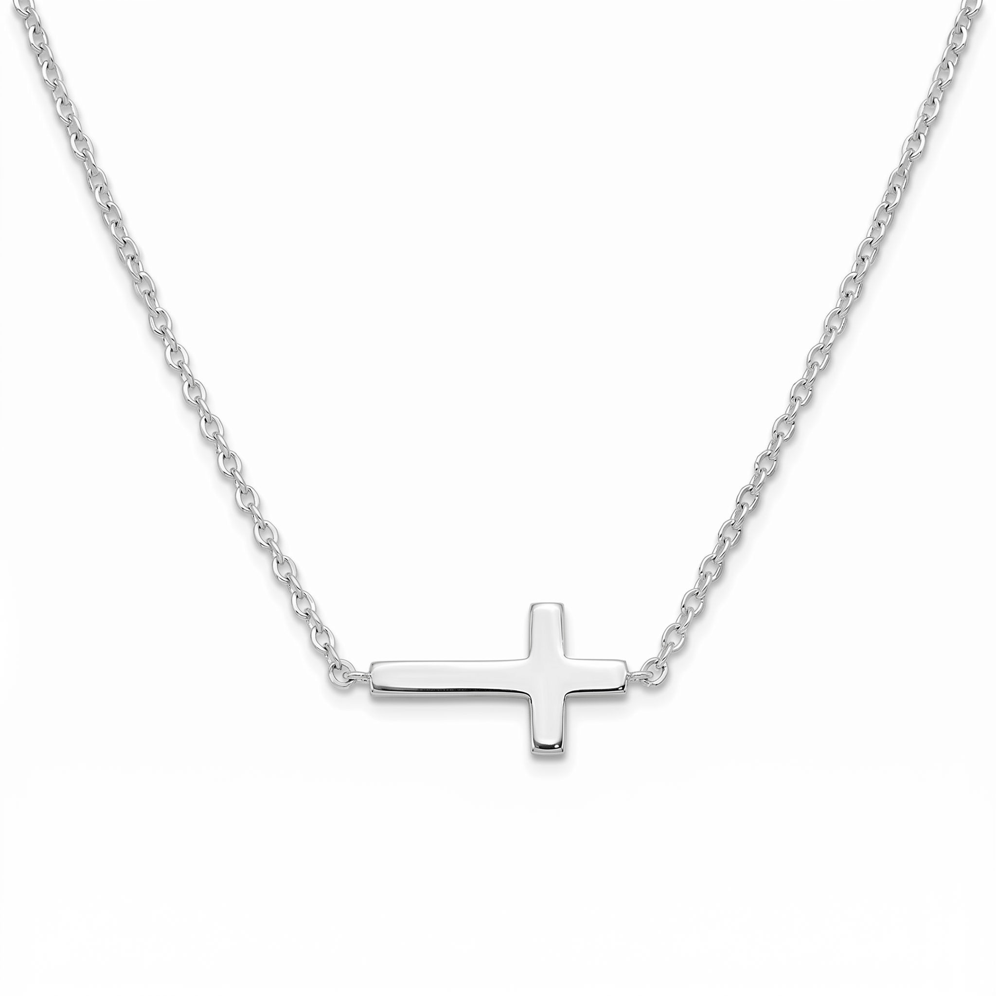 Sideways Cross Necklace
